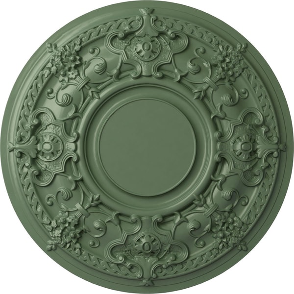 Ekena Millwork Jackson Ceiling Medallion (Fits Canopies up to 13 1/2"), 32 3/4"OD x 2 1/2"P, Athenian Green CM32JAAGF - main